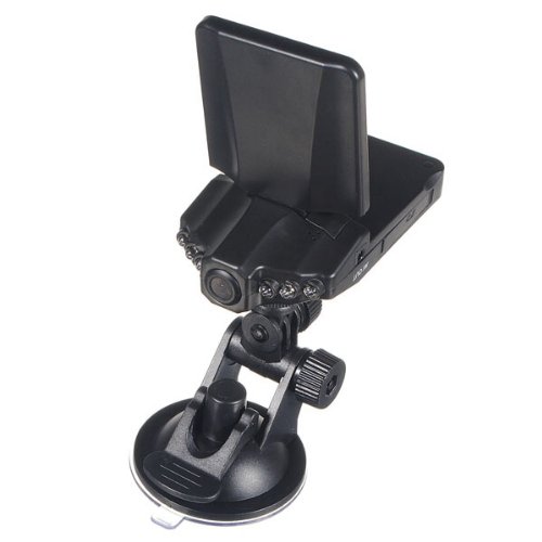High Definition Car DVR Camera 6 IR LED 90 Degree Rotated Screen