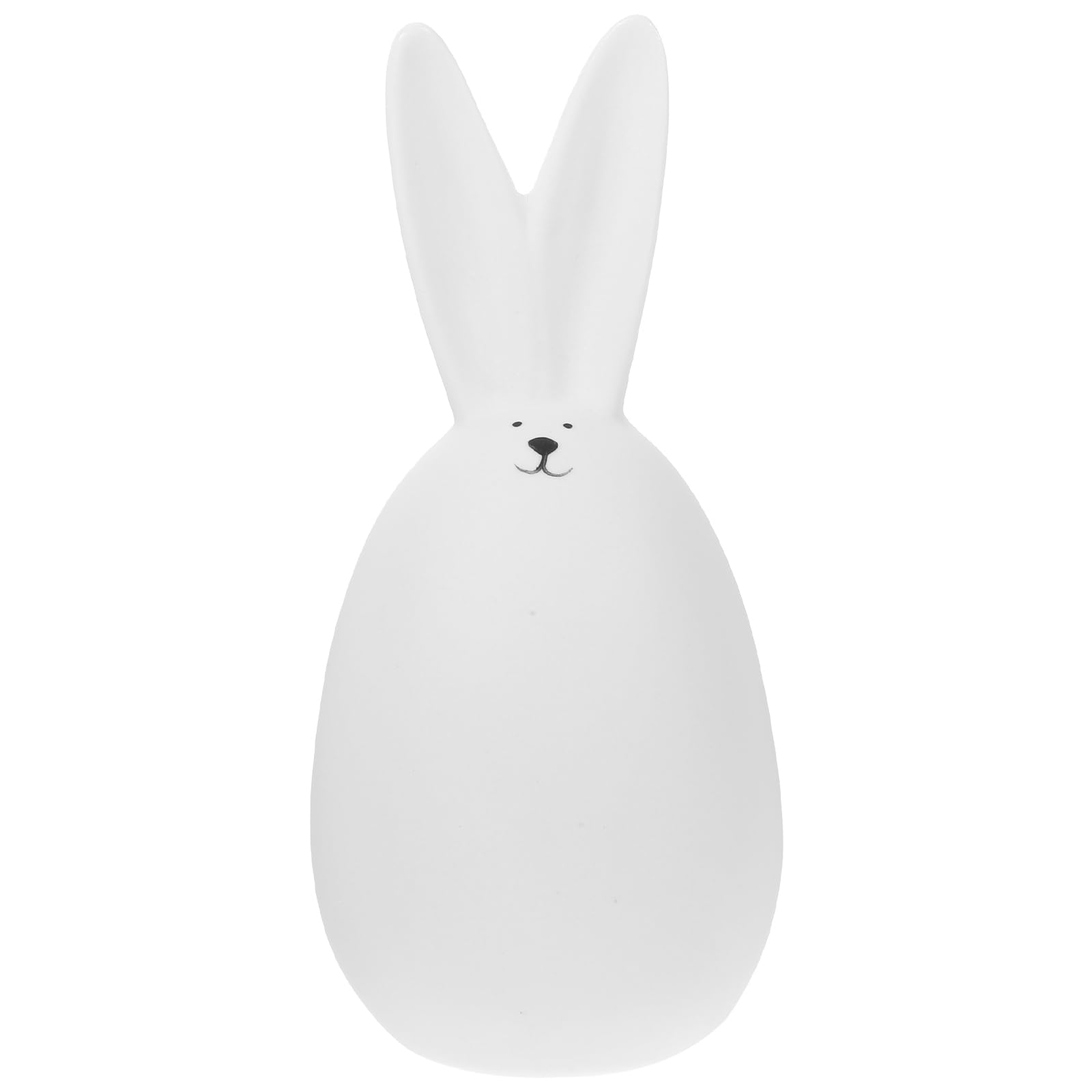 Easter Bunny Ornaments Porcelain Easter Ceramic Bunny Figurine for Desktop Home Office Party Ornaments White