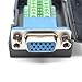 Willwin DB15 3+9 D-SUB VGA Female 3Row 15Pin Connector Adaptor with NUT Terminal Breakout Board Free Welding