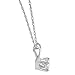1/2 ct Solitaire Round Diamond 14k White Gold Pendant & 18