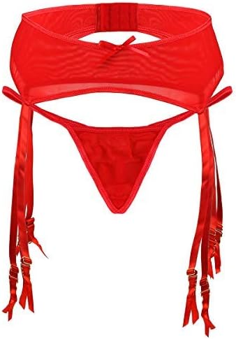 Slocyclub Women's Garter Belt/Suspender Belt with Straps Metal Clasp for Sexy Stocking Lingerie Sets