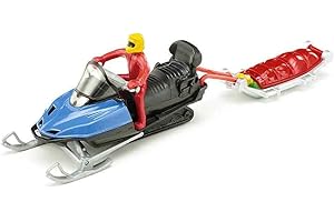 Siku 1684 Blister 1684Snow Mobile with Rescue Sledge, Multicoloured