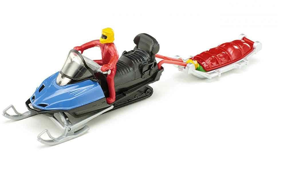 siku 1684 Blister 1684Snow Mobile with Rescue Sledge, Multicoloured
