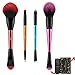 Makeup Brushes Set, IFM TOOLS Double Ended Cosmetic Brush Kit with Organizer Holder Case, Eyeshadow Foundation Powder Liquid Cream Blending Brush, Premium Metal Handles, Cruelty-Free Colorful Bristles