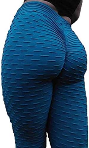 Ibelive Women's Honeycomb Ruched Butt Lifting High Waist Yoga Pants Chic Sports Stretchy Leggings