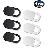 Webcam Cover Slider, Laptop Camera Cover Nkomax 0.027in Ultra-Thin fits Echo Spot Smartphones Tablets Macbooks Computers Desktops with Strong Adhensive, Protecting Privacy and Securtiy (6 Pack)