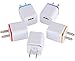 Maeline One Port 1A USB AC Power Adapter - Pack of 5 - Assorted Colors