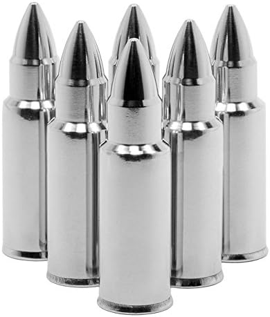 Bullet Shaped Whiskey Stones,Tailoog Set of 6 Stainless Steel Whiskey Chilling Wine,Beer,juice,Drinks
