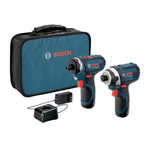 Bosch 12V Max 2Tool Combo Bundle with Batteries, Charger, Case and 40Piece Impact Tough Drill