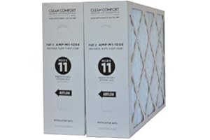 Clean Comfort AMP-M1-1056 / M1-1056 MERV 11 Actual Size 15 3/8" x 25 x 1/2" x 5 1/4" Case of 2.