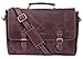 16 inch Genuine Leather Briefcase Bag - Crossbody Laptop Satchel by Rustic Town