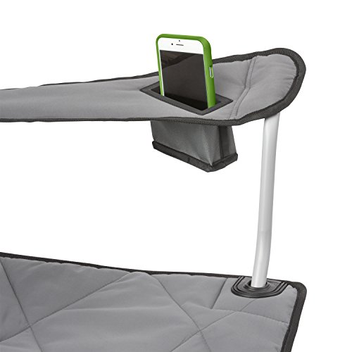 Core Equipment Folding Padded Quad Chair with Carry Bag, Gray Pricepulse