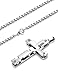 Jstyle Jewelry Stainless Steel Mens Cross Necklace for Men Pendant for Boys 24 Inch Chain