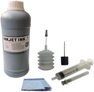 16oz Nano premium Lexmark black ink refill kit #32 #34 #44 #23A #28A #42A + 2oz printhead cleaner + 1 syringe + 1 thumb drill