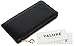 YALUXE Women's Genuine Leather Multi Card Organizer Wallet with Zipper Pocket Black