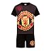 Manchester United FC Official Boys Sublimation Short Pajamas Black 6-7 Years