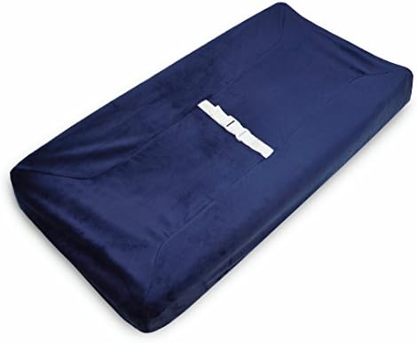 Babyhaven Soft Chenille Contoured Changing Pad Cover, 2 Pack, Navy
