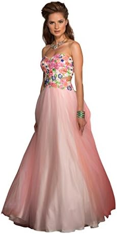 Clarisse Women's Strapless Floral Ball Gown Prom Dress 2531 Size 4