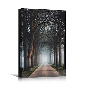 signwin Canvas Wall Art Foggy Trees Cool Dramatic...