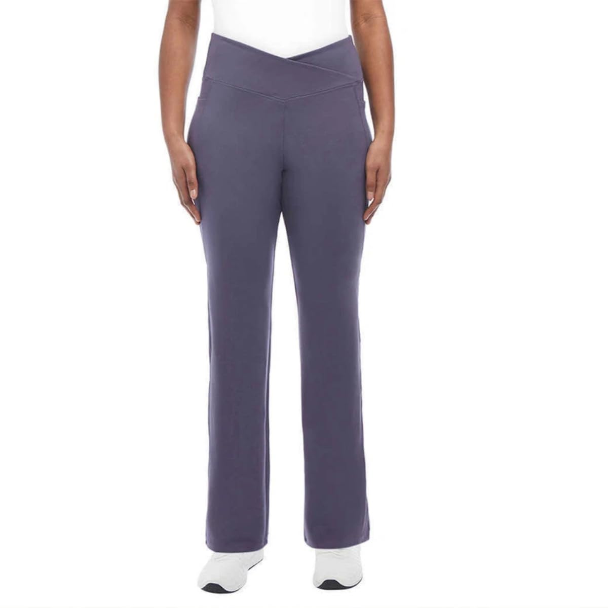 Jockey Women's Premium Pocket Slim Flare Yoga Pants, After Dark, Large Image