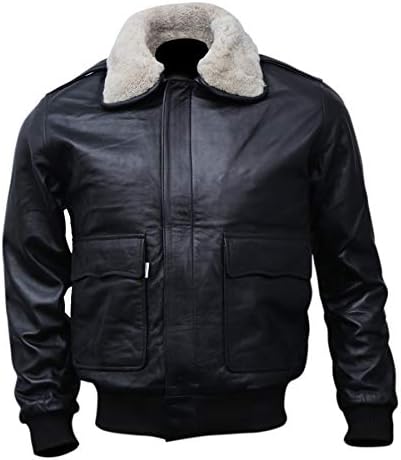 Crafter Men's Classic A2 Aviator WWII Flying Tiger Leather Jacket