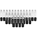 Nylea 26 Pack - Essential Oil Roller Bottles [Metal Chrome Roller Ball] FREE Plastic Pippette, Funnel and Bottle Opener Refillable Glass Color Roll On for Fragrance - 10 ml 1/3 oz (Clear Color)
