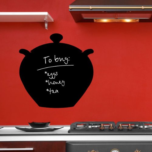 Ambiance - Adhesivo decorativo para pizarra (85 x 85 cm), color negro