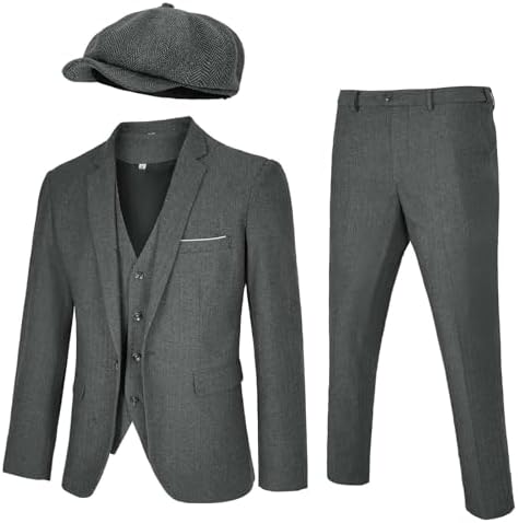 1920s 1930s Mens 3 Piece Check Suit Vintage Peaky Blinders (38R