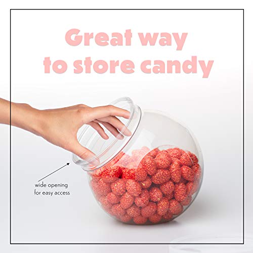 Plastic Candy Jars For Candy Buffet Pack Of 3 Containers With Lids