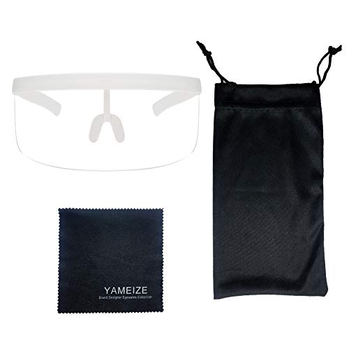 Futuristic Shield Visor Sunglasses Oversize Flat Top Sun Visors Glasses