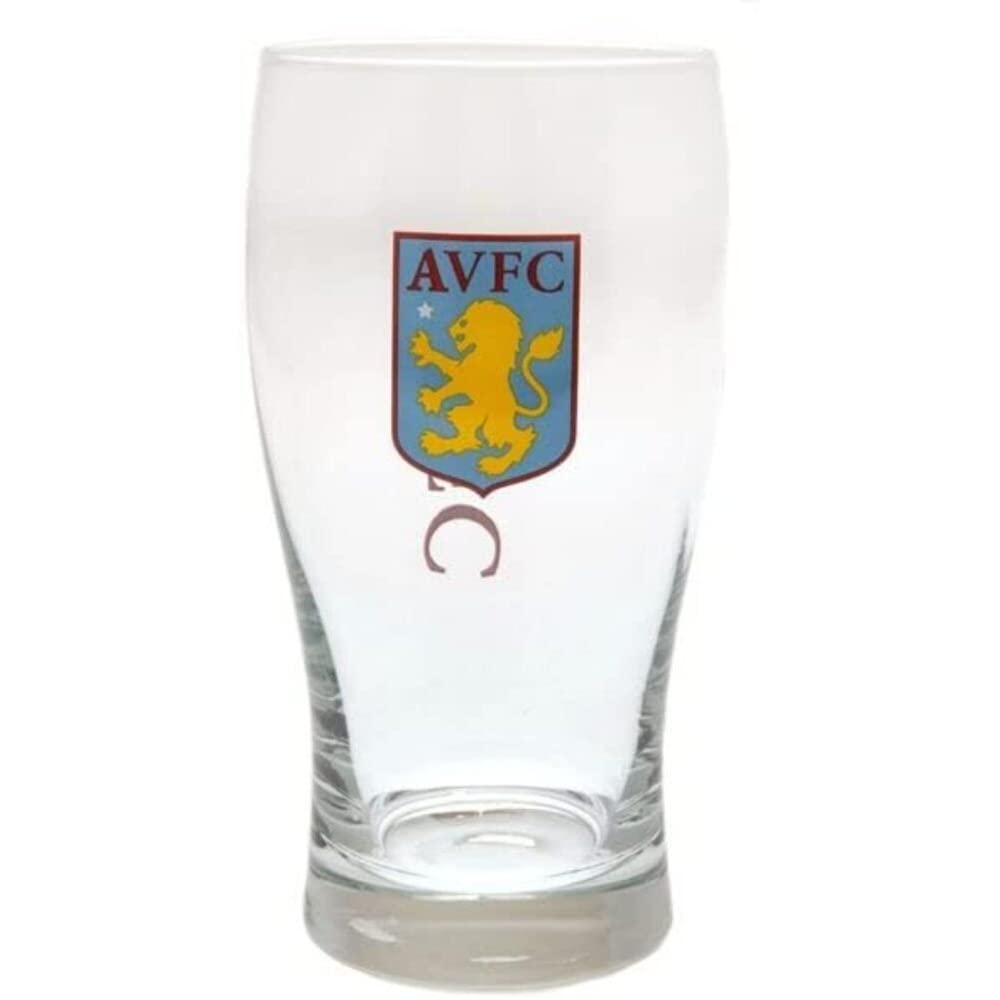 Aston Villa F.C. Tulip Pint Glass Official Merchandise, Transparent (UTSG21168_1)