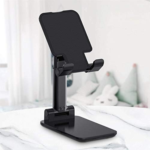 Cell Phone Stand Phone Holder Full 3-Way Adjustable Phone Stand for Desk Height + Angles Perfect As Desk Organizers and Accessories Table Stand Cell Phone Holder 51802 (Black)