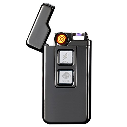 Oiikury usb rechargeable windproof coil arc dual-purpos…
