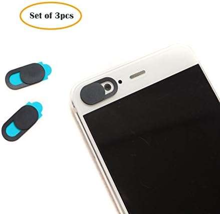 Webcam security cover - best privacy protection for you or for your children, pack of 3, ultra thin (0.03in), strong adhesive, great for laptop, PC, Mac, iPhone, smartphone. Makes also a great gift.