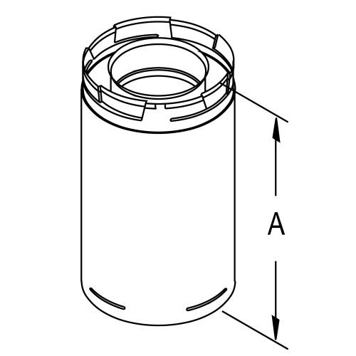 Simpson Duravent 46DVA-48 4x7" Direct Vent Galvanized Pipe 48"