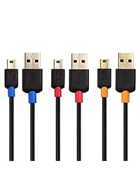 Cable Matters chapado en oro de alta velocidad USB 2.0 tipo A a mini B Cable, Negro