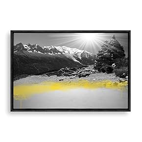 Framed Black and White Scenery Home Artwork for...