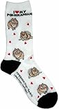 I Love My Pomeranian White Sock Fantasy Hosiery