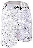 Mens Crisp Boxers Dots Underwear Briefs White