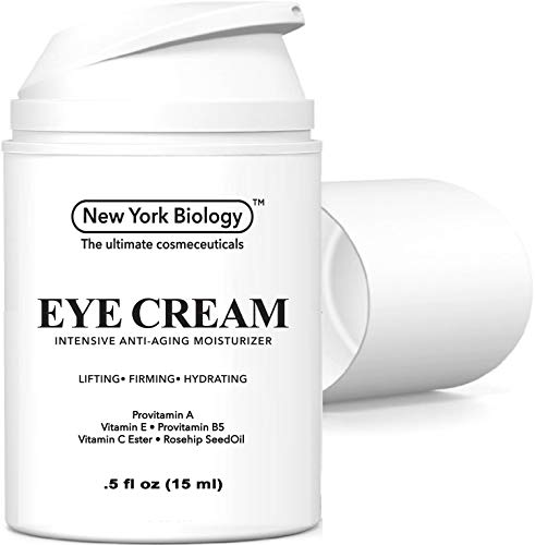 Eye Cream Moisturizer for Dark Circles, Fine Lines, Puffiness and Wrinkles Under the Eyes – Intensive Anti Aging Formula with Provitamin A and B5, Vitamin C and E – .5 fl oz (15ml)