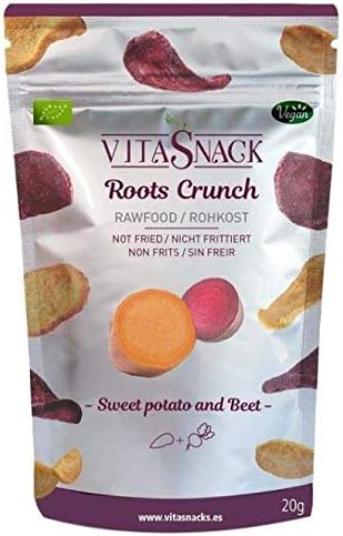 Vitasnack 100% Organic Raw Beetroot& Sweet Potato Snack 20g (Pack of 10)