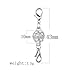 Dsmile Magnetic Jewelry Clasps Rhinestone Ball Style for Jewelry Necklace Bracelet,10 mm Gold/Silver Plated 12 Sets