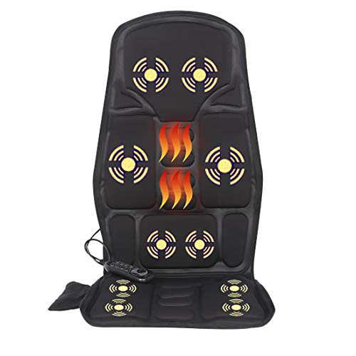 Sotion Vibrating Car Seat Back Massager for Car Chair Massage Pad Cushion, 10 Motors Vibration Heating Therapy to Relieve Stress for Back, Shoulder and Thighs - Thumbnail 7