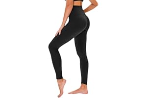 TNNZEET High Waisted Leggings for Women - No See Through Tummy Control Cycling Workout Yoga Pants with Pockets Reg & Plus