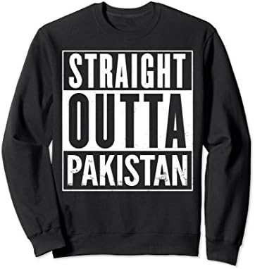 Unisex Straight Outta Pakistan Funny Sweatshirt 2XL Black