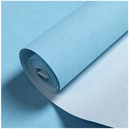 Wapabas Wallpaper Exquisite Home - Simple and Environmentally Friendly Long-Fiber Non-Woven Fabric Modern Texture Bedroom Living Room Solid Color, Blue
