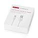 [Apple MFi Certified] Lightning to USB Cable - Durable Extra Long 6ft (1.8m) Length with Slim Connector Head for iPhone, iPad & iPhone (White) by Chromo Inc