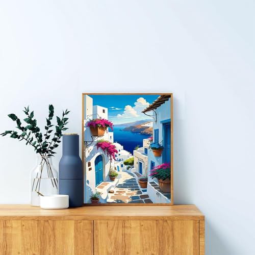 Landscape Paint by Numbers Kit for Adults,Scenery Paint by Number on Canvas,Paint by Number Perfect for Gift Home Wall Decor(16x20inch)