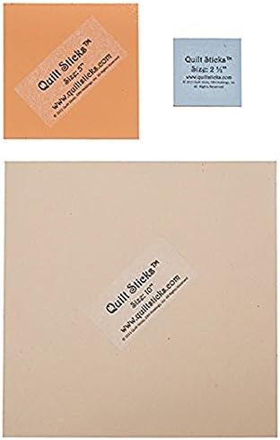 Quilt Sticks Square Pack Template Set – 3 Squares: Jelly Roll (2-1/2 Inch), Charm (5 Inch), Layer Cake (10 Inch)