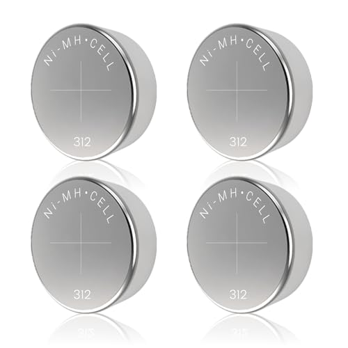 Photo 1 of 4 PCS Rechargeable 312 Hearing Aid Batteries, Silver-Zinc Rechargeable Batteries for 312 Hearing Aid, Only Batteries and Must Be Used in The Same Brand Hearing Aid Charging Box (4pcs 312 Batteries)